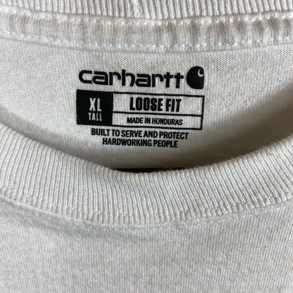 Carhartt Men's Pocket Tee Loose Fit XL Tall Set of Two Shirts 1 Black 1 White - Picture 4 of 13